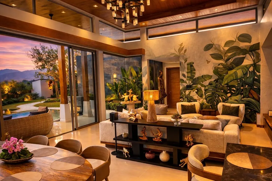 Warm dining room