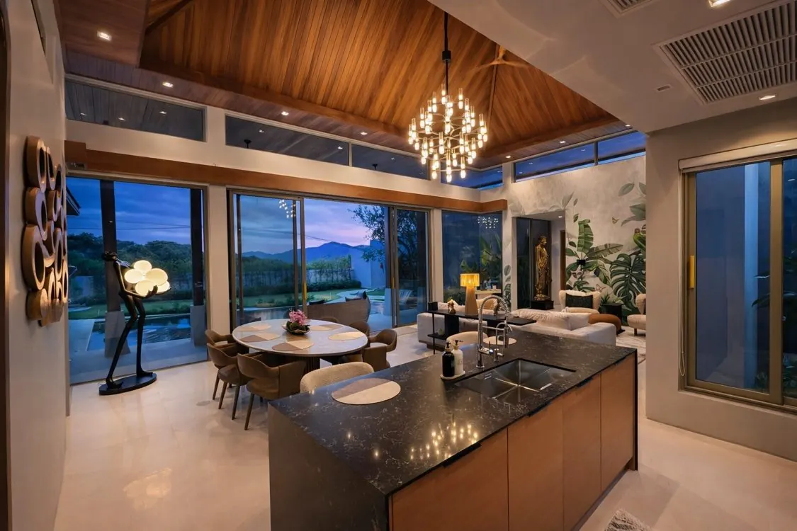 Kitchen and dining area