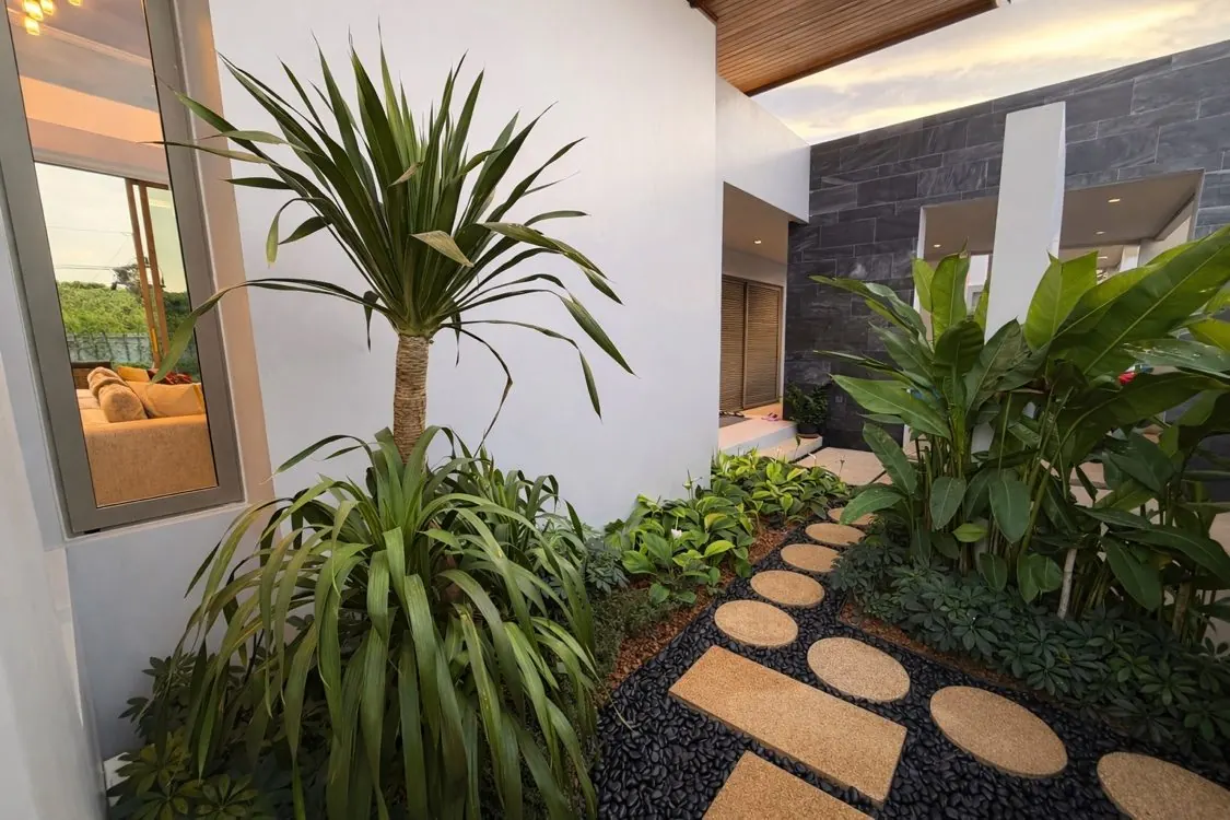 Tropical garden path